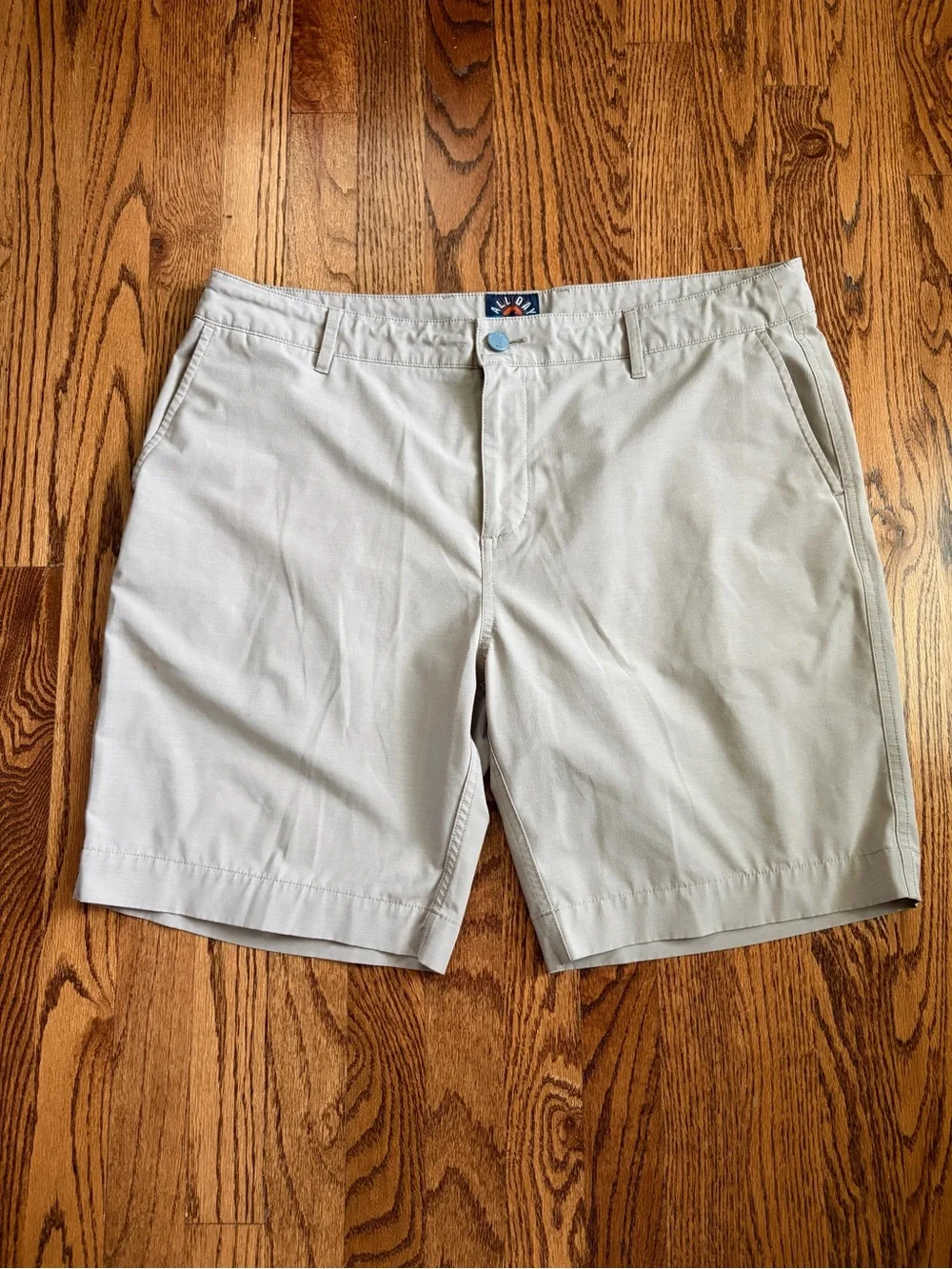 Faherty All Day Shorts 9” Stone Men’s 36 Performance Stretch Khaki